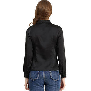 เสื้อเชิ้ตเดรสแขนสั้นผ้าฝ้าย/ใยไผ่คุณภาพสูงสำหรับผู้หญิง สวมใส่สบาย ระบายอากาศได้ดี เหมาะสำหรับฤดูร้อน ไซส์ใหญ่ ดีไซน์ OEM - Product Image 3