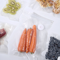 Sacs à valve gaufrés réutilisables PA/EVOH/PE, hermétiques et peu encombrants pour le stockage sous vide de viande, fruits de mer et aliments surgelés