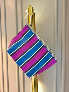 Eco-Friendly Geometric Premium Quality Four Seasons Large Capacity Women's Recycled PP Nylon Woven Waterproof Zipper <b>Case</b> - Product Image 4