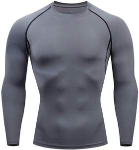 Rash Guard para Hombre de Todos los Colores para Entrenamiento, Fabricado en Fábrica, Ajuste Delgado, Precio al por Mayor, Logotipo Personalizado - Product Image 3
