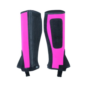 Customized Leather Horse Riding <b>Chaps</b> Heavy Duty Equestrian <b>Half</b> <b>Chaps</b> Adjustable Outdoor Horseback Riding Protection Gear - Product Image 2
