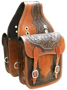 Bolsa de Sillín de Cuero para Caballo Estilo Western, Resistente, Tradicional, para Montar a Caballo, Hecha a Mano, de Cuero Genuino, Bolsa de Almacenamiento Ecuestre - Product Image 3