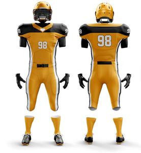 Uniforme de football américain, vêtements d'équipe de football personnalisés, maillot et pantalon, tissu respirant, vente en gros, prix d'usine pas cher - Product Image 1
