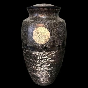 Urna Funeraria con Diseño de Cielo Nocturno del Lago Luna Azul para Cenizas Humanas Adultas, con Tapa de Cúpula, Urna Conmemorativa Duradera - Product Image 4