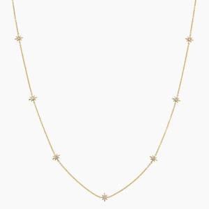 Collier chaîne à maillons étoiles célestes - Product Image 1