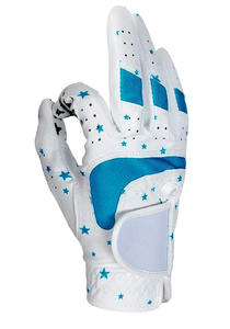 Guantes de golf con estampado de estrellas blancas y azules, guantes deportivos unisex con cierre de gancho y bucle de cuero PU, guantes de golf transpirables para manos - Product Image 2