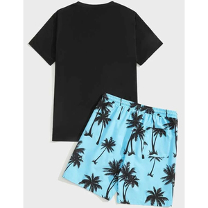 2026 New Arrival Wholesale OEM Custom Logo 2 Two Piece Summer <b>Men</b> <b>Shorts</b> Sets Cotton Breathable T Shirt and <b>Short</b> Set For Unisex - Product Image 2