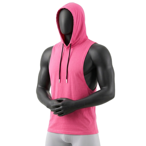 HYPEN SPORTS Chaleco con capucha unisex 100% algodón, anti-bolitas, de punto vintage, teñido anudado, personalizado, transpirable, para fitness - Product Image 3