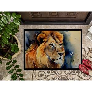 Lion Design Paillasson Antidérapant Lavable Low Pile 24H X 36W Tapis d'entrée intérieur et extérieur pour porte d'entrée - Product Image 3