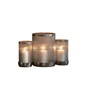 Clear Glass Panel Heat Resistant Design for Home Decoration Metal Glass Votives Candle Holder <b>Tealight</b> Candle Holder - Product Image 3