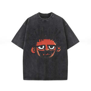 Camiseta Retro Estampada para Hombre, Lavada al Ácido, 100% Algodón, Moda Urbana, Tejida, Venta al Por Mayor, Directo de Fábrica, Alta Calidad, Personalizada - Product Image 6