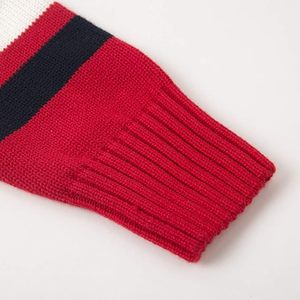 เสื้อคาร์ดิแกนคอวีน้ำหนักเบาระบายอากาศได้ดี เสื้อสเวตเตอร์ถักลายทางแบบวาร์ซิตี้สำหรับผู้ชาย ซักด้วยเครื่องได้ เพื่อความสบายตลอดวัน - Product Image 5