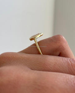 Arin Eternity Band IGI/GIA Oval Lab Grown Diamond Jewelry, anillo de oro de 14K para mujer, banda de compromiso/banda de boda creada en laboratorio - Product Image 2