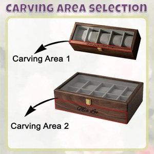 Custom Wooden Welcome Signs Engraved <b>6</b> Watch Display Case <b>Drawer</b> Classic Luxury Eco-Friendly Home Decor Christmas Gift for Him - Product Image 2