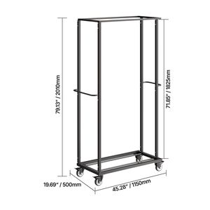 Carrello Porta Sedie Pieghevole in Metallo Resistente con Capacità di 227 kg, Girevole, per 60 Sedie, Carrello per Hotel, Carrello Portaoggetti per Sedie - Product Image 5