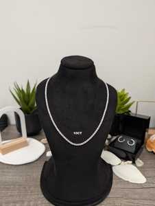 Collier de mariage original et tendance pour femme, en or 14 carats, avec diamants de laboratoire taille brillant, couleur E, taille 7-15, certifié IGI, de luxe - Product Image 4