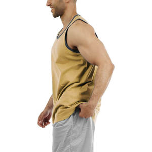 OEM Customized Private Label Cotton Workout <b>Men</b> Sleeveless T Shirt Quick Dry Fitness Gym Tank Top <b>Men</b> with embroidery logo - Product Image 2