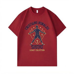 เสื้อยืดคอตตอนแท้ 100% น้ำหนัก 260 กรัม สไตล์วินเทจ ระบายอากาศได้ดี เป็นมิตรกับสิ่งแวดล้อม พิมพ์ลายโป๊กบาและนักฟุตบอลชื่อดังตามสั่ง ขายส่ง - Product Image 5
