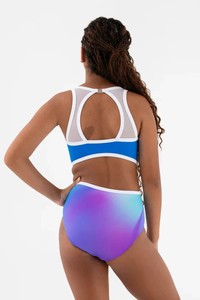 Justaucorps sans manches pour filles, imprimé arc-en-ciel, entraînement artistique professionnel, taille élastique, design personnalisé pour enfants, marque CONX - Product Image 2