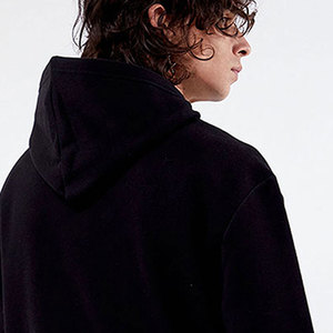 Sweat-shirt à capuche oversize pour homme noir, imprimé 'Peace Stop Wars', style streetwear, pour l'automne, en molleton bouclette, avec poche, sérigraphie - Product Image 5