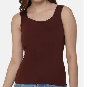 Women's Solid Color Knitted Tank <b>Top</b> Scoop Neck Casual Sleeveless <b>Tops</b> - Product Image 1