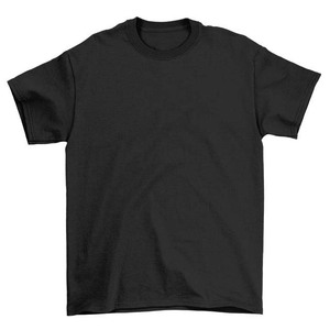 T-shirts pour hommes en coton 100% tricoté surdimensionnés, couleur noire, streetwear - Product Image 1