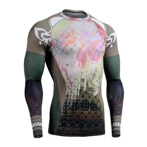 Camisas de gimnasio de manga larga de compresión Rashguard de manga larga para hombre personalizables para BJJ y MMA camisa de gimnasio de manga completa sublimada - Product Image 5