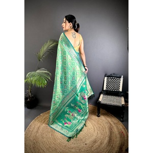 Banarasi Silk Patola Saree-Designer Silk Scarves & <b>Shawls</b> - Product Image 2