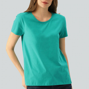 T-shirts pour femmes de haute qualité, délavés à l'acide, vente en gros du fabricant, t-shirts vintage de couleur unie pour l'été, bonne qualité - Product Image 1