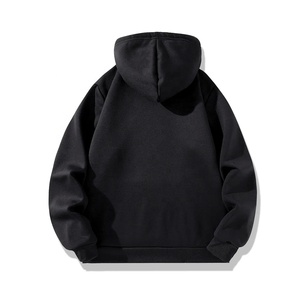 Sweat-shirt à capuche surdimensionné pour homme, doublé polaire, décontracté, pour l'hiver, coupe classique, couleur unie, tricoté, manches longues 2027 - Product Image 5