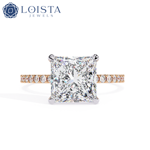 Especially Elegant Women's Ethnic Engagement <b>Ring</b> Diamond Princess Cut Synthetic Lab Grown IGI Certified Gold Plated 18k 14k 9k - Product Image 1