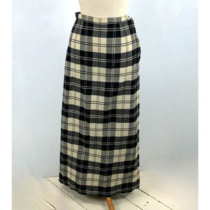 Jupe longue écossaise pour femme, motif tartan des clans Anderson, noir et blanc, 100% laine, sur mesure, vente en gros - Product Image 3