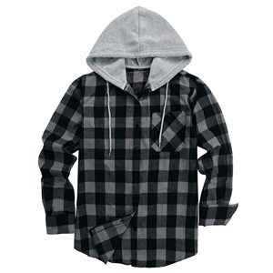 Chemises décontractées à carreaux pour hommes, à manches longues, boutonnées, en coton respirant, imprimé quadrillé, hauts pour adultes, pour le printemps et l'automne – Grande Vente - Product Image 4
