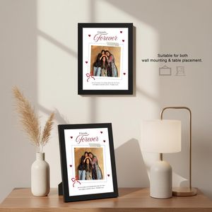 Marco de Fotos de Madera con Diseño 'Amigos para Siempre', Decoración Hecha a Mano para el Hogar, Estilo Vintage Moderno, para Colgar en la Pared o Apoyar en la Mesa, para Mejores Amigos - Product Image 2