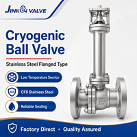Vanne à boisseau sphérique CF8 en acier inoxydable à bonnet allongé pour services GNL et azote liquide DN15-DN250 à brides cryogéniques