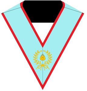 Sky Blue Gold Bullion Hand Embroidered Eco-Friendly Nonwoven Round <b>Sew</b>-<b>On</b> Felt <b>Patches</b> for Hat Beret Blazer & Peak Cap-Wholesale - Product Image 3