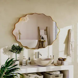 New Arrival Handmade Metal Wall <b>Mirror</b> Luxury Modern Decorative Round <b>Mirror</b> for Home Office Bedroom Living Room Wall ArtModern - Product Image 3