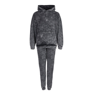 Chándal para Mujer con Logotipo Personalizado, Corte Holgado, Manga Larga, Lavado Ácido, Tallas Grandes, para Invierno 2026, OEM, Calidad Económica - Product Image 1