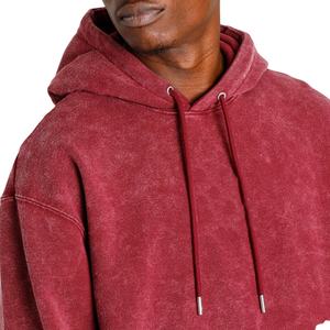 Sudadera Ligera con Capucha para Hombre, Lavado Ácido, Bordada, de Poliéster/Algodón, Ajuste Regular, Estilo Urbano Vintage, Invierno 2026 - Product Image 3
