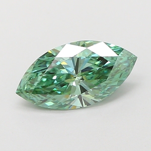 Diamant de laboratoire de 1,06 ct, taille marquise, vert vif fantaisie, VS2, certifié IGI, diamant CVD en vrac pour la fabrication de bijoux - Product Image 1