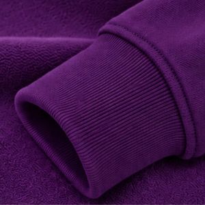 Sweat-shirt surdimensionné violet foncé pour femme avec imprimé graphique « Strong Girl » blanc, col rond, manches longues, style décontracté streetwear - Product Image 4