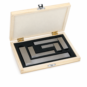 FAIRDEALS365 Jeu de carrés de précision en acier trempé, affûtés, pour machiniste et charpentier, 2, 3, 4, 6 pouces, avec boîte en bois, fabriqué à Delhi - Product Image 2