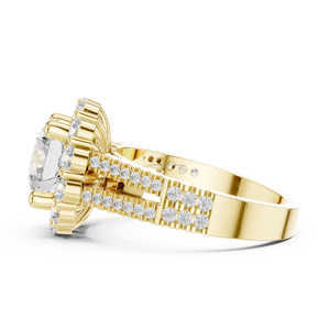 Bague Couronne en argent 10 carats avec cristaux pour adolescents Bague en diamant élégante - Product Image 6