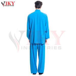 Uniforme de Artes Marciales Blanco de Primera Calidad al por Mayor con Ribete Negro, Ropa Tradicional de Kung Fu para Práctica y Combate - Product Image 4