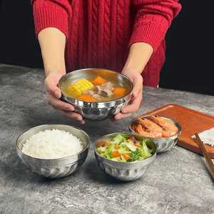 Bol à riz vintage en acier inoxydable finition mate, bassine à soupe traditionnelle en métal, vaisselle durable résistante à la chaleur pour une table élégante - Product Image 6