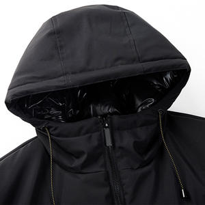 Vestes matelassées pour hommes en promotion, fermeture éclair, rouge et bleu marine, col montant, imperméables, chaudes pour l'hiver - Product Image 4