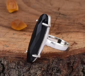 925 Sterling Silver Natural <b>Black</b> Onyx Oval Cut Gemstone <b>Ring</b> Handmade Statement Prong Jewelry Gift for <b>Women</b> Wholesale Supplier - Product Image 6