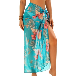 Women Vacation Sheer Chiffon Beach Cover Up <b>Sarong</b> Pareo <b>Wrap</b> - Product Image 1