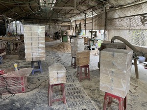 Multi Function Wooden Wine Holder Table bamboo wine <b>storage</b> <b>box</b> featuring a smart layout for bottle and accessories - Product Image 5