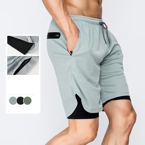 <b>Men</b> Solid Color Polyester Swim <b>Trunks</b> Regular Fit Drawstring Contrast Binding Breathable Shorts - Product Image 3